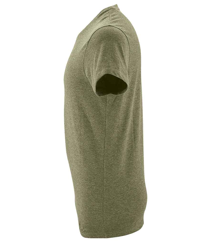 SOL'S Regent Fit T-Shirt in Heather Khaki, side view