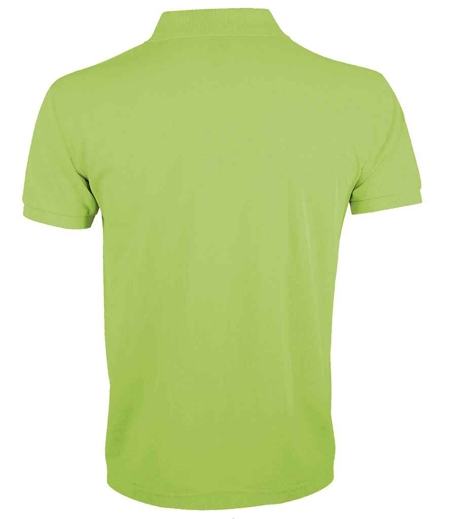 SOL'S Prime Poly/Cotton Piqué Polo Shirt in Apple Green, back view