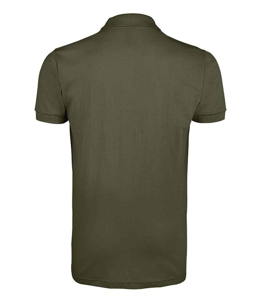 SOL'S Prime Poly/Cotton Piqué Polo Shirt in Army, back view