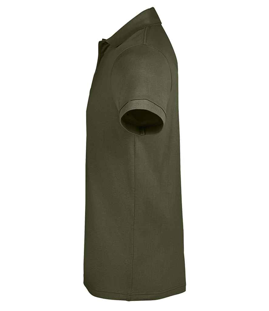 SOL'S Prime Poly/Cotton Piqué Polo Shirt in Army, side view