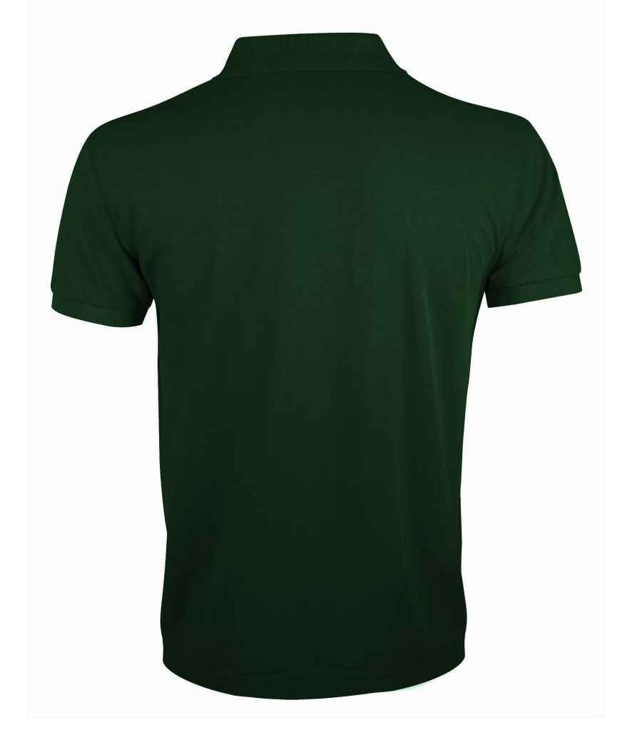 SOL'S Prime Poly/Cotton Piqué Polo Shirt in Bottle Green, back view