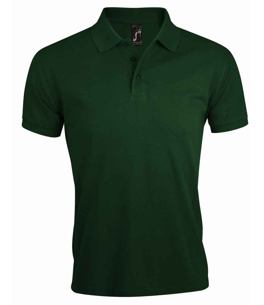 SOL'S Prime Poly/Cotton Piqué Polo Shirt in Bottle Green, front view