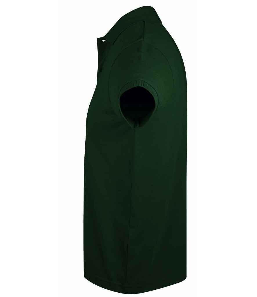 SOL'S Prime Poly/Cotton Piqué Polo Shirt in Bottle Green, side view