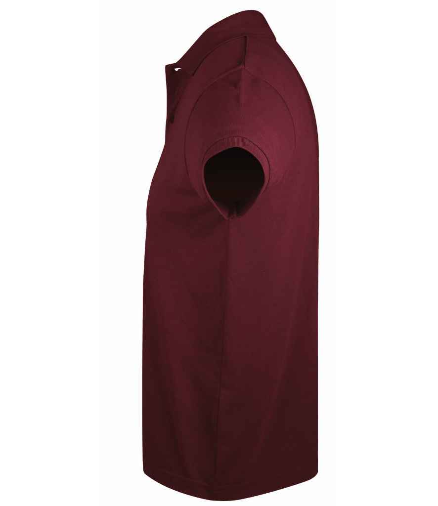 SOL'S Prime Poly/Cotton Piqué Polo Shirt in Burgundy, side view