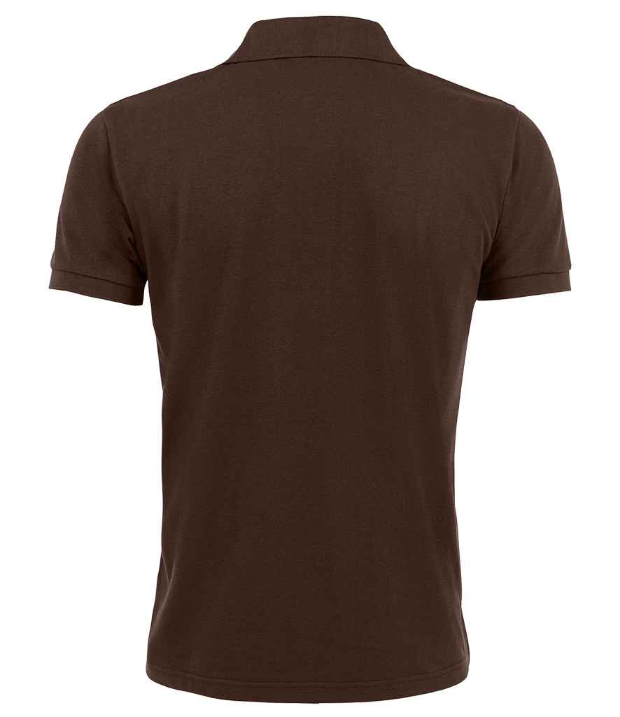 SOL'S Prime Poly/Cotton Piqué Polo Shirt in Chocolate, back view