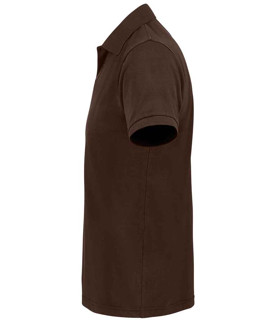 SOL'S Prime Poly/Cotton Piqué Polo Shirt in Chocolate, side view