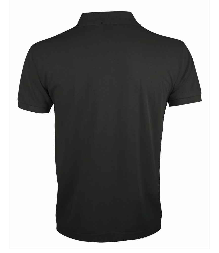 SOL'S Prime Poly/Cotton Piqué Polo Shirt in Dark Grey, back view