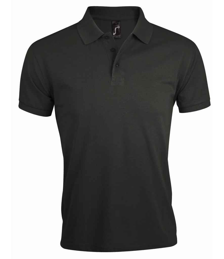 SOL'S Prime Poly/Cotton Piqué Polo Shirt in Dark Grey, front view