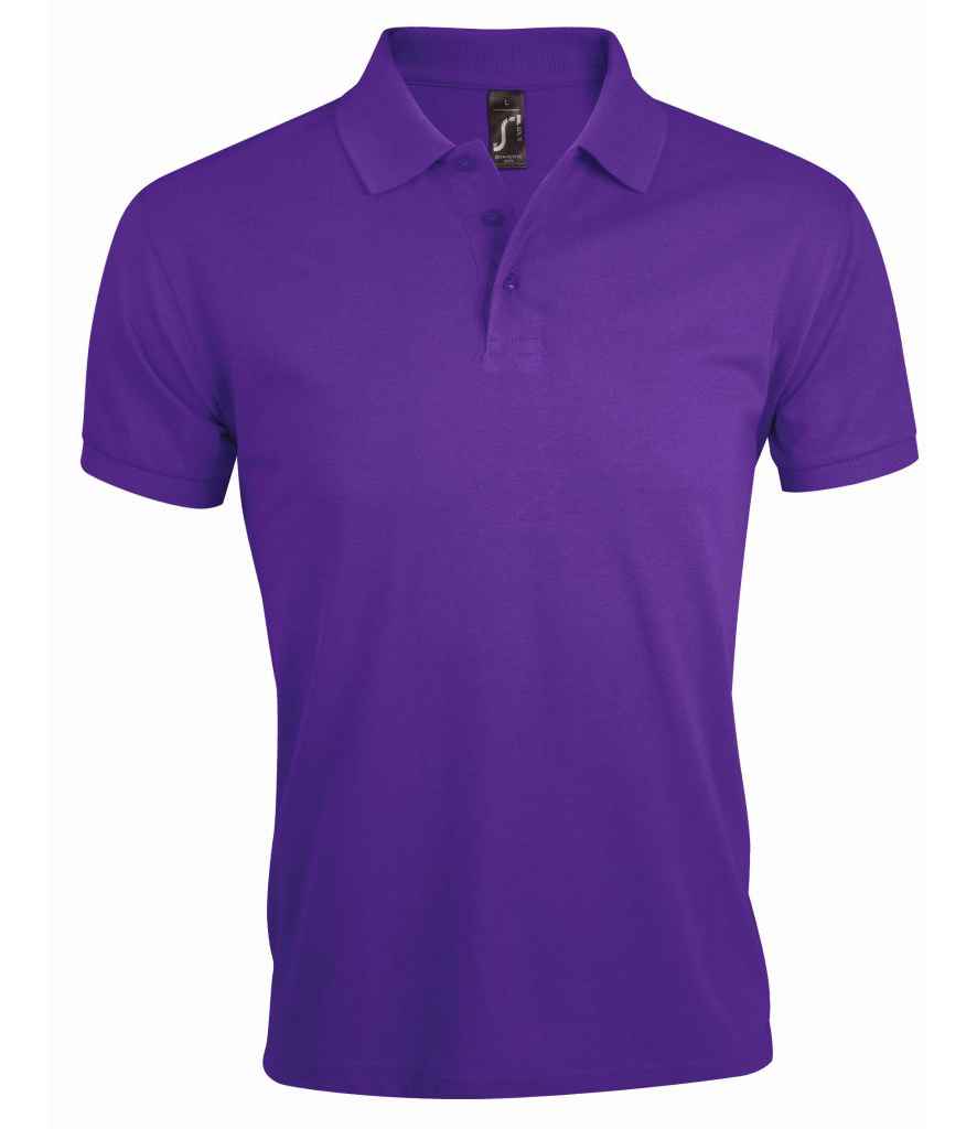 SOL'S Prime Poly/Cotton Piqué Polo Shirt in Dark Purple, front view
