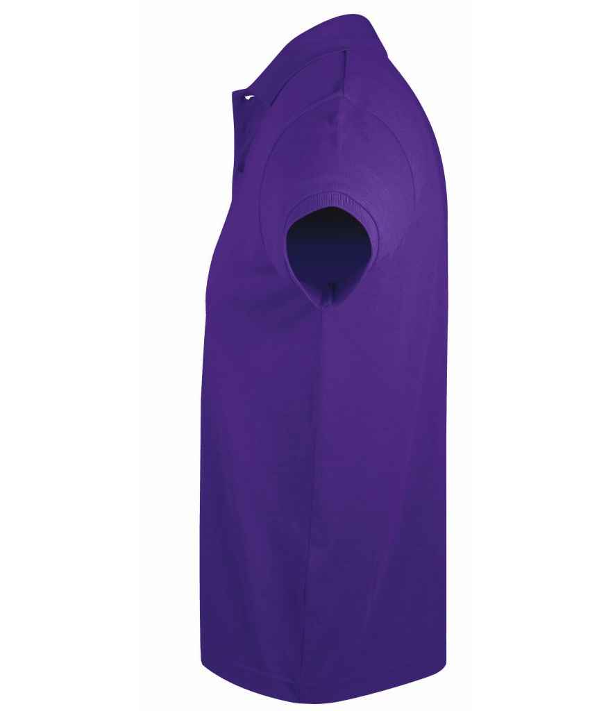 SOL'S Prime Poly/Cotton Piqué Polo Shirt in Dark Purple, side view