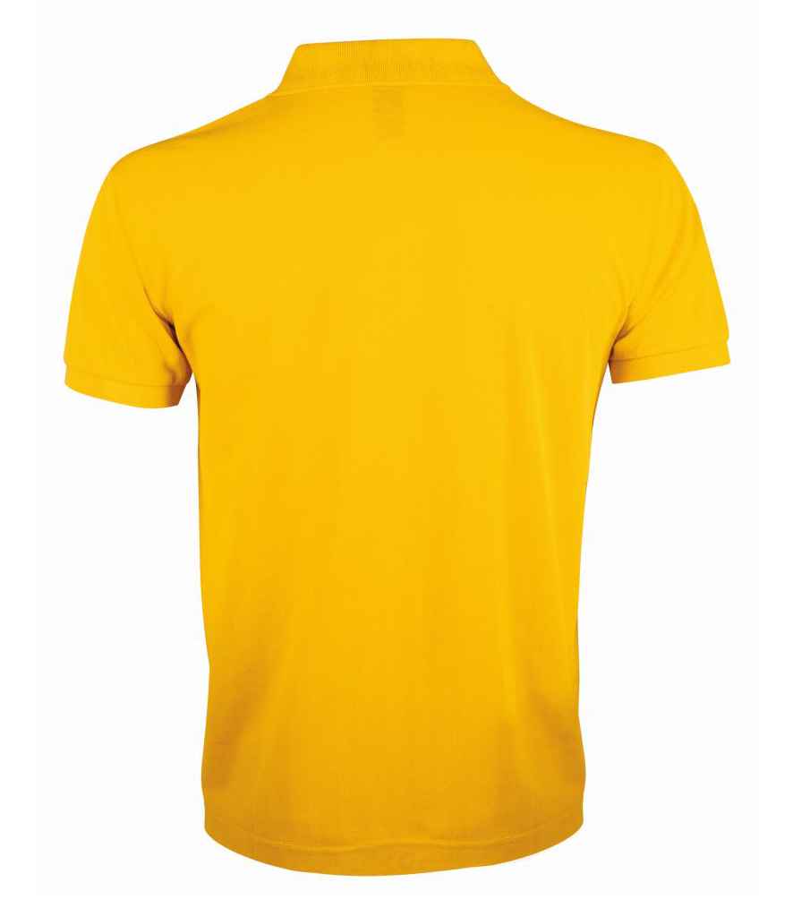 SOL'S Prime Poly/Cotton Piqué Polo Shirt in Gold, back view