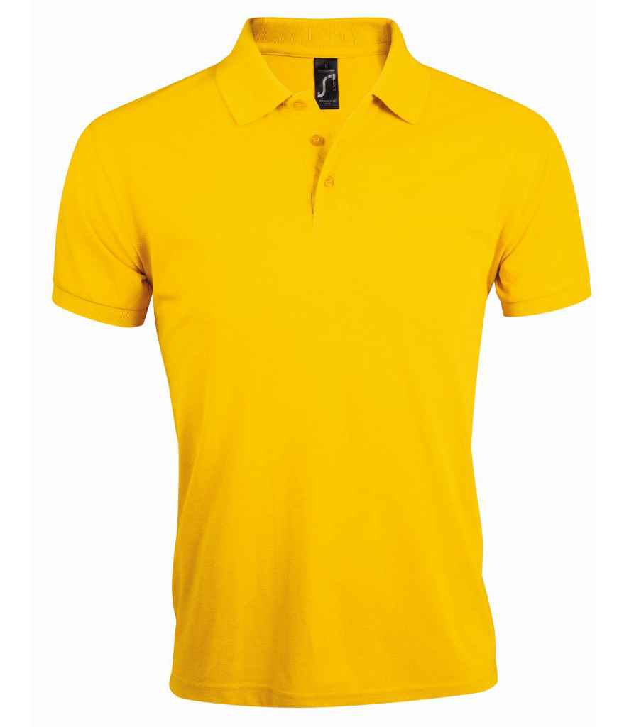 SOL'S Prime Poly/Cotton Piqué Polo Shirt in Gold, front view