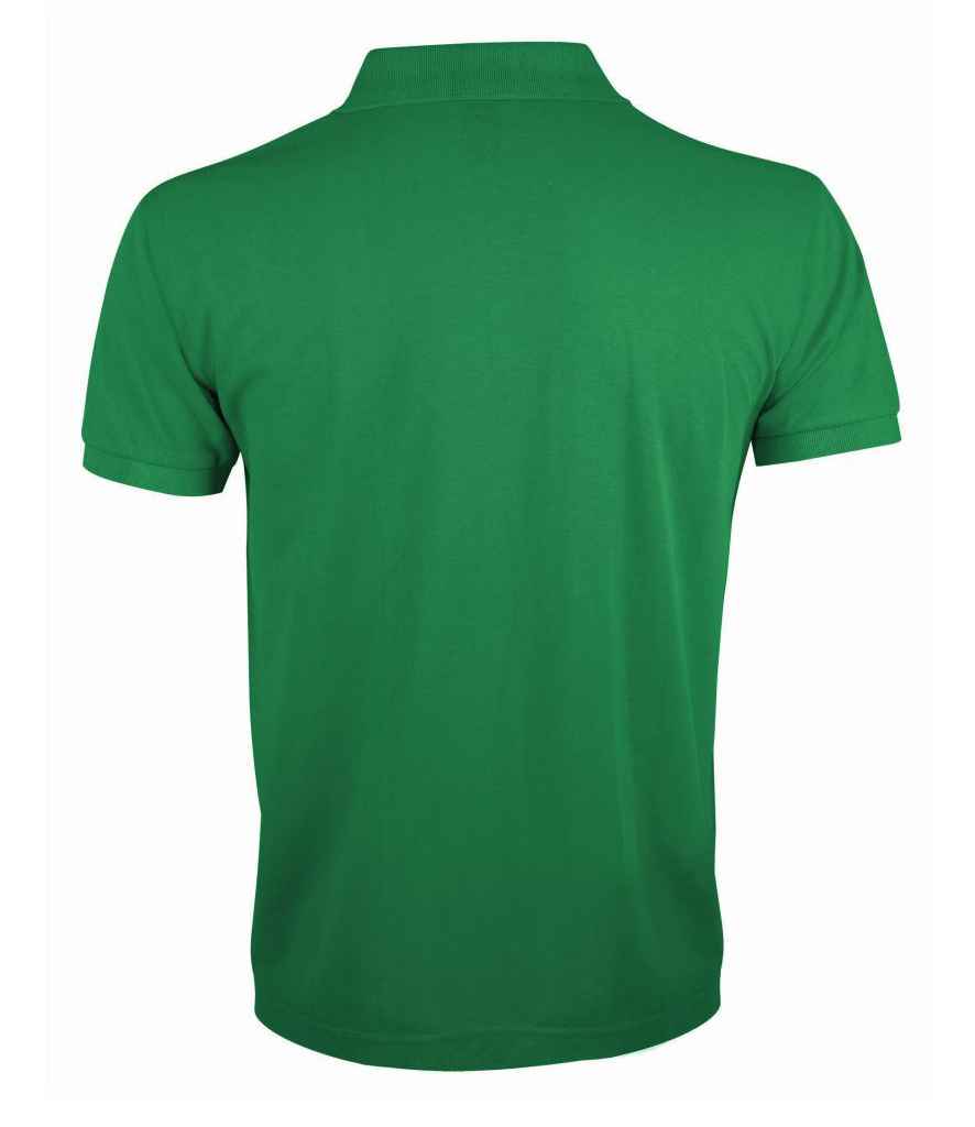 SOL'S Prime Poly/Cotton Piqué Polo Shirt in Kelly Green, back view