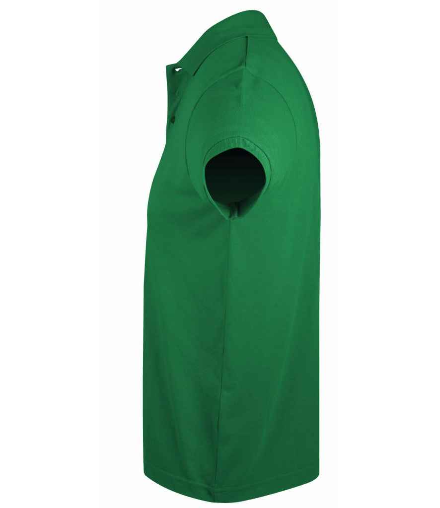 SOL'S Prime Poly/Cotton Piqué Polo Shirt in Kelly Green, side view