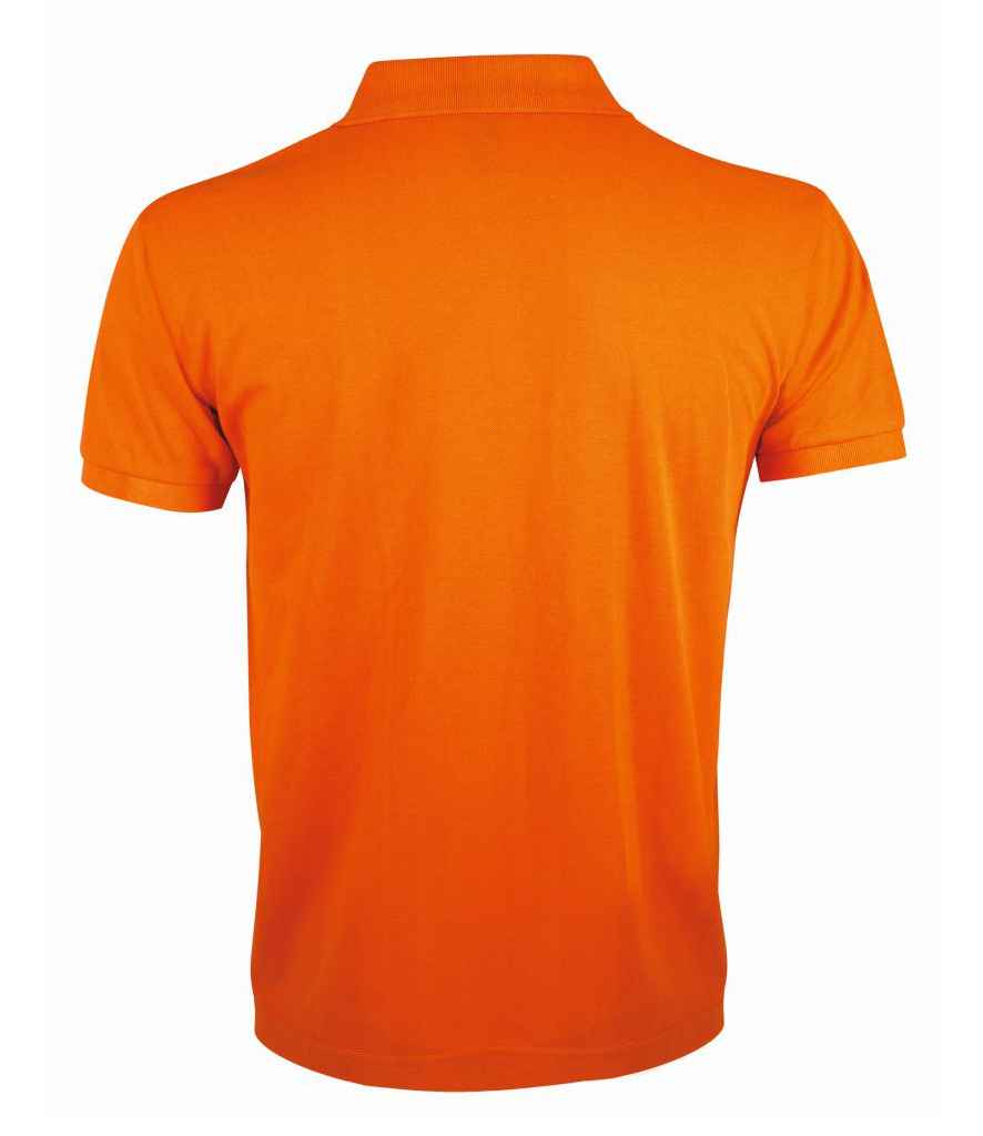 SOL'S Prime Poly/Cotton Piqué Polo Shirt in Orange, back view