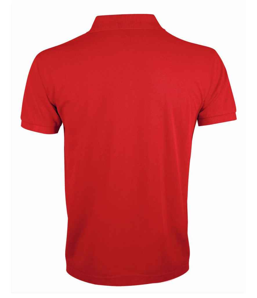 SOL'S Prime Poly/Cotton Piqué Polo Shirt in Red, back view