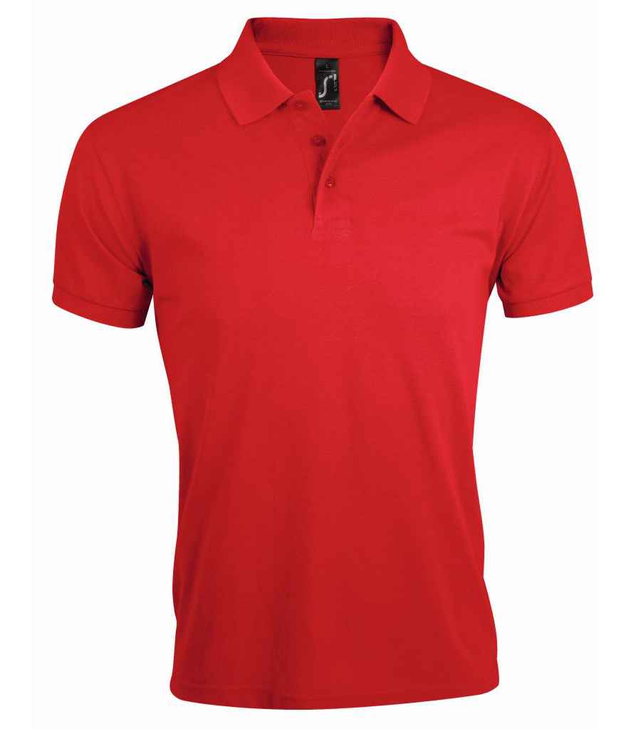 SOL'S Prime Poly/Cotton Piqué Polo Shirt in Red, front view