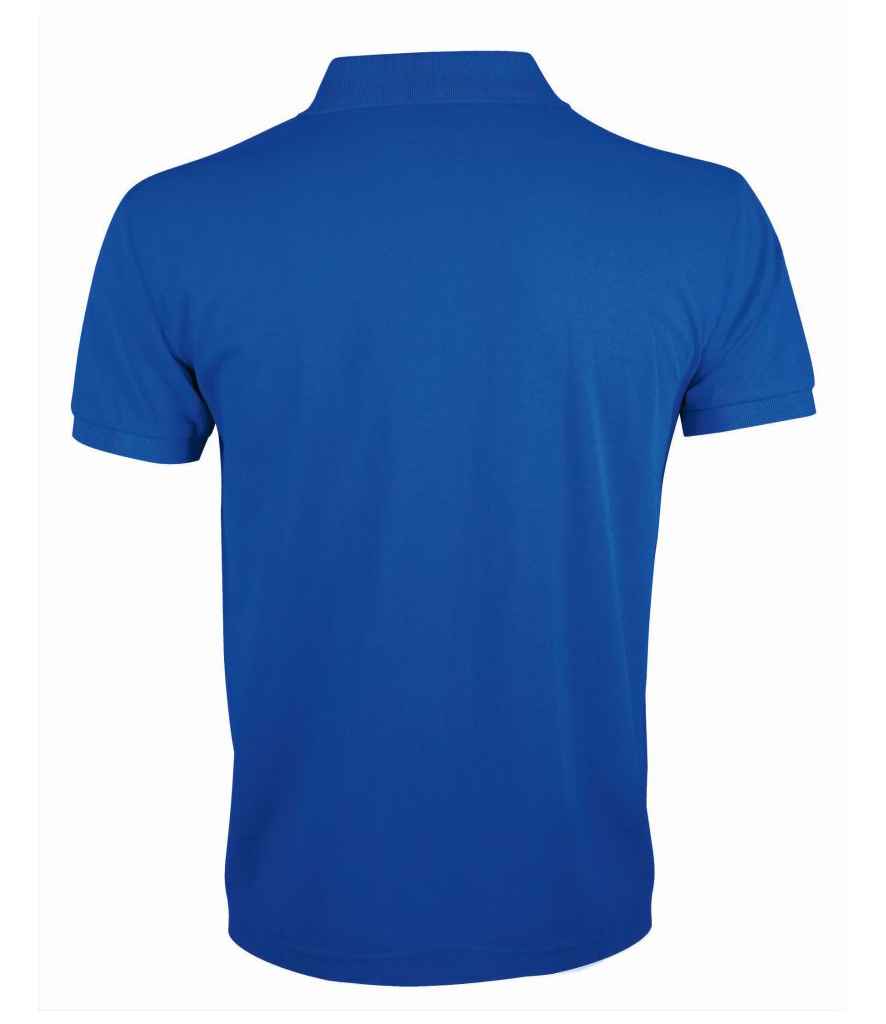 SOL'S Prime Poly/Cotton Piqué Polo Shirt in Royal Blue, back view