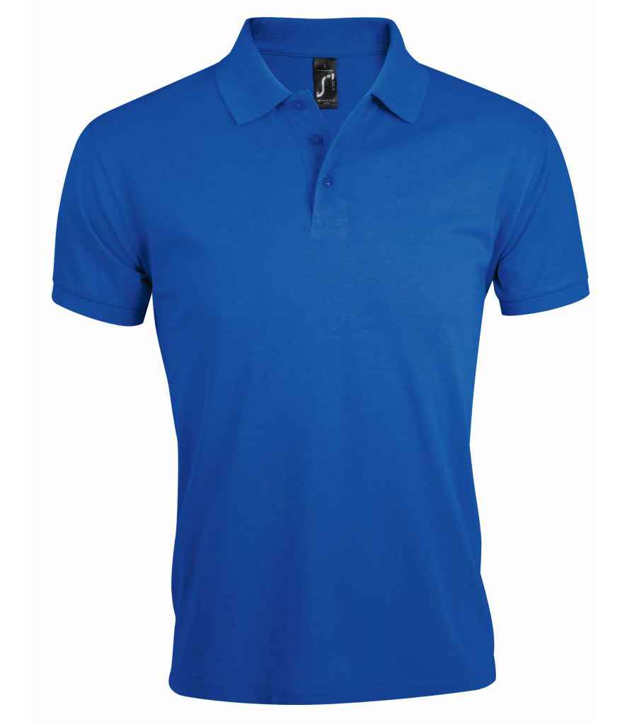 SOL'S Prime Poly/Cotton Piqué Polo Shirt in Royal Blue, front view