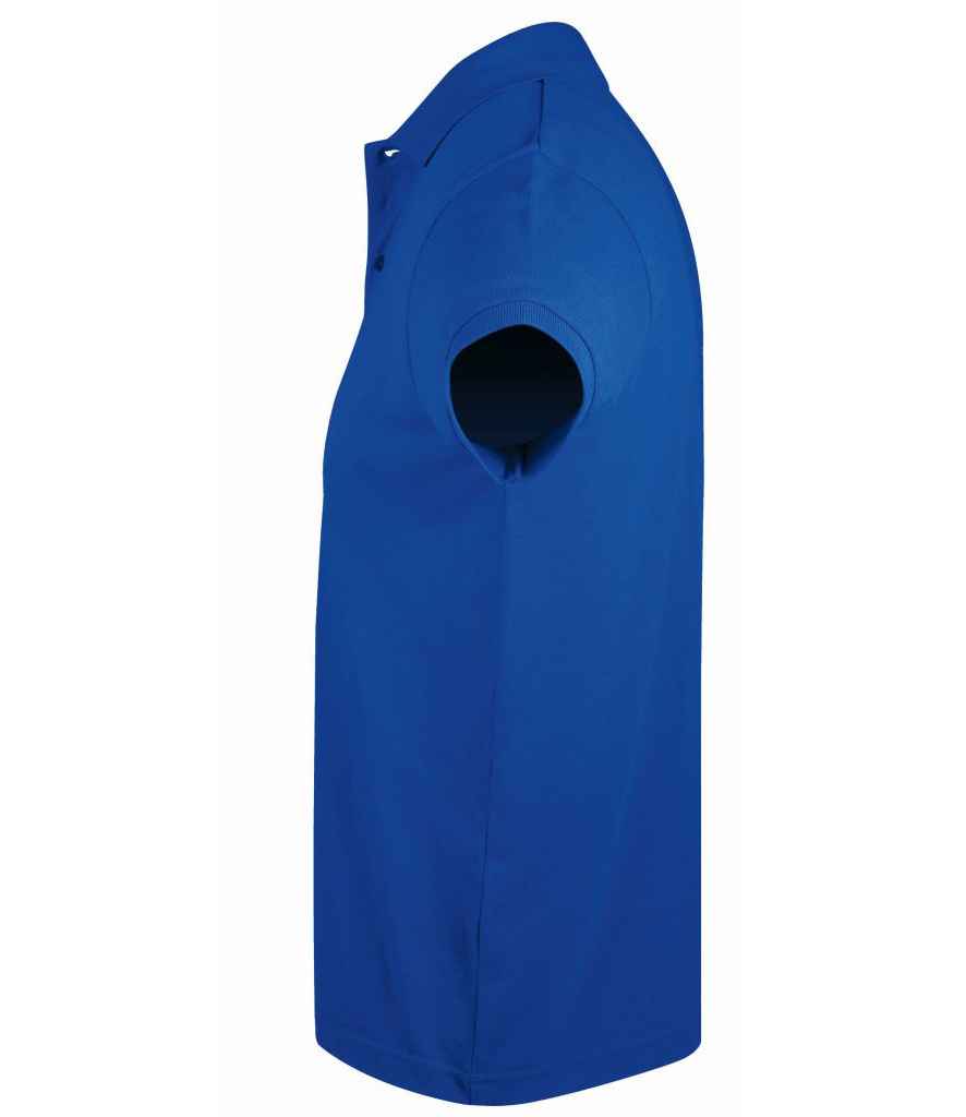 SOL'S Prime Poly/Cotton Piqué Polo Shirt in Royal Blue, side view