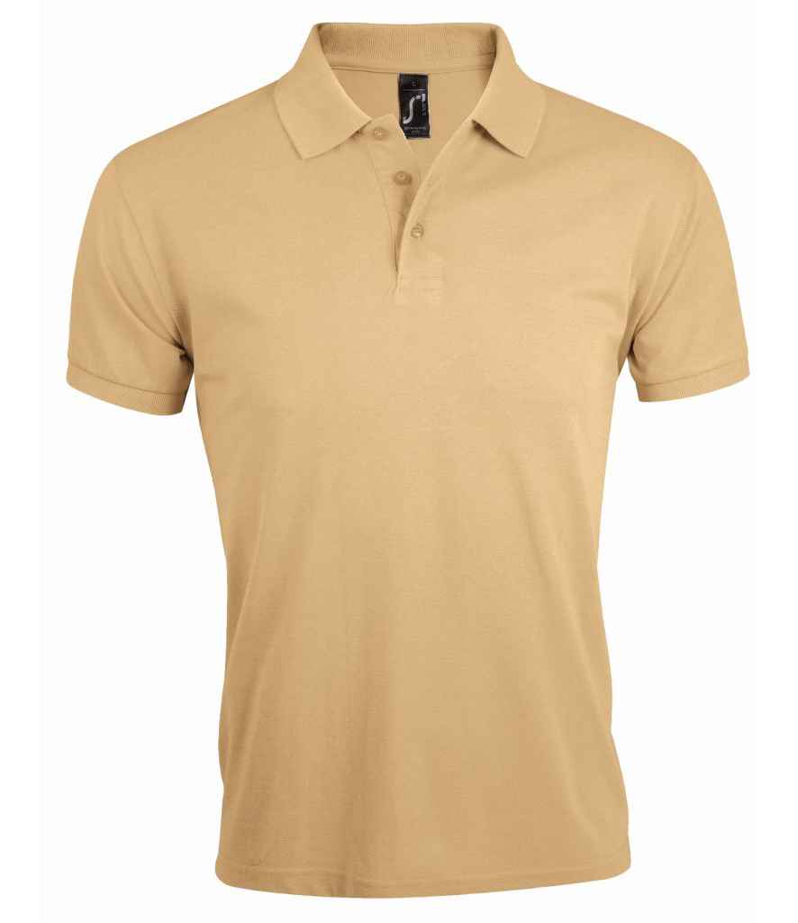 SOL'S Prime Poly/Cotton Piqué Polo Shirt in Sand, front view