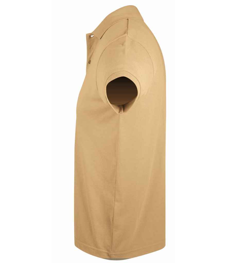 SOL'S Prime Poly/Cotton Piqué Polo Shirt in Sand, side view