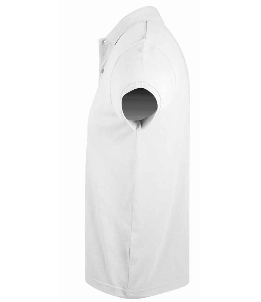 SOL'S Prime Poly/Cotton Piqué Polo Shirt in White, side view