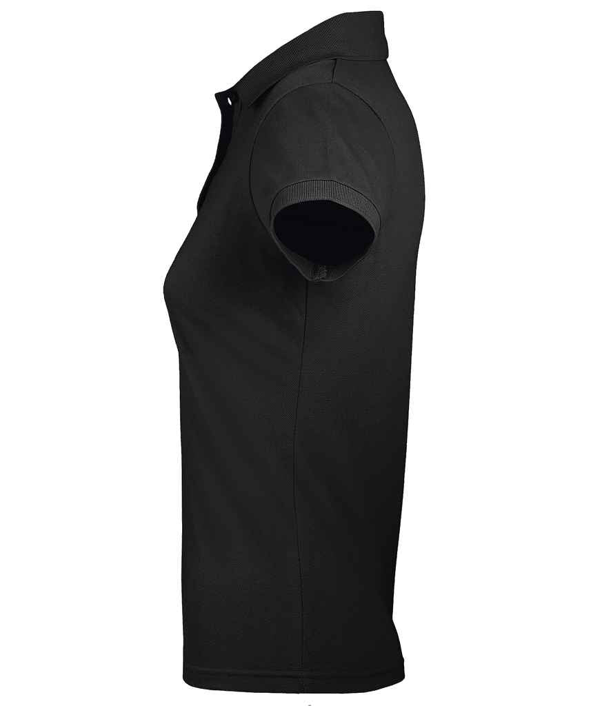 SOL'S Ladies Prime Poly/Cotton Piqué Polo Shirt in Black, side view