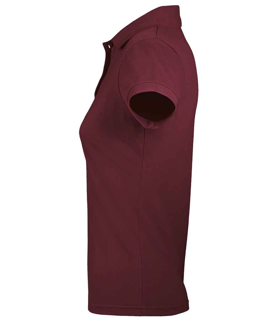 SOL'S Ladies Prime Poly/Cotton Piqué Polo Shirt in Burgundy, side view