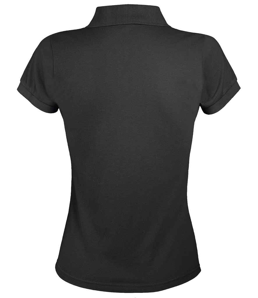 SOL'S Ladies Prime Poly/Cotton Piqué Polo Shirt in Dark Grey, back view
