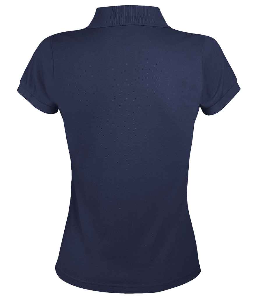 SOL'S Ladies Prime Poly/Cotton Piqué Polo Shirt in French Navy, back view