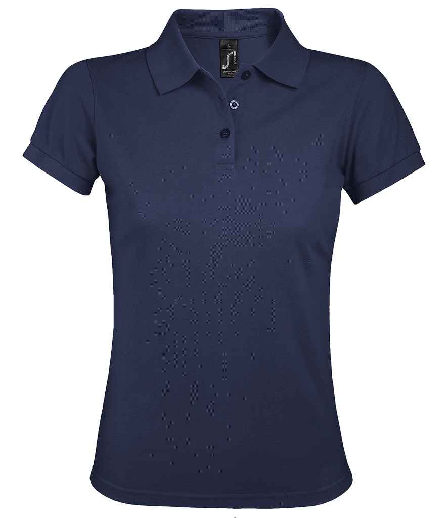 SOL'S Ladies Prime Poly/Cotton Piqué Polo Shirt in French Navy, front view