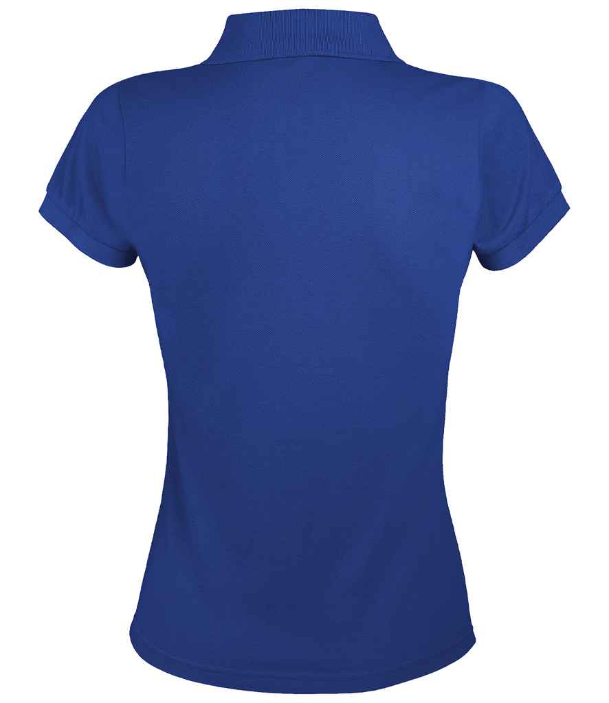 SOL'S Ladies Prime Poly/Cotton Piqué Polo Shirt in Royal Blue, back view