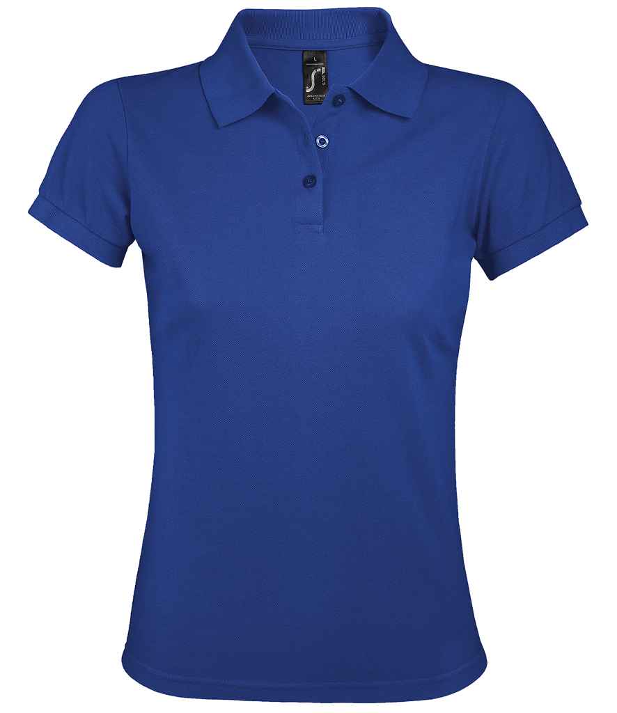 SOL'S Ladies Prime Poly/Cotton Piqué Polo Shirt in Royal Blue, front view