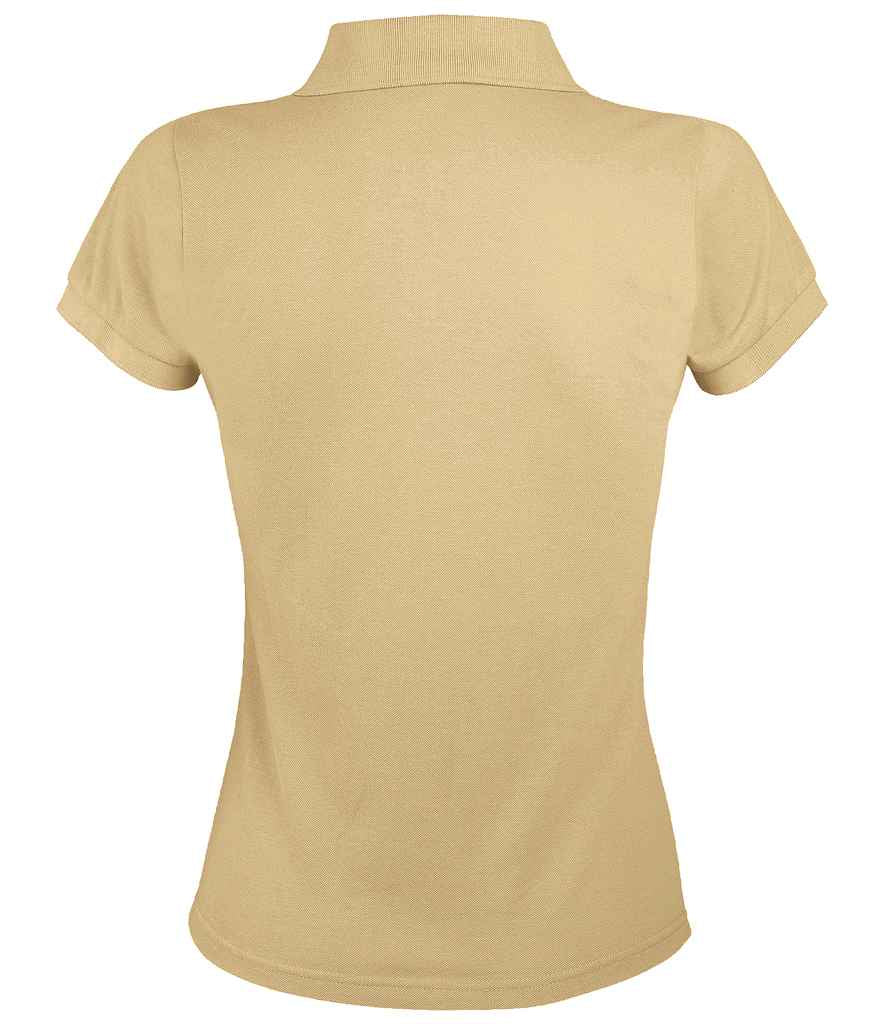 SOL'S Ladies Prime Poly/Cotton Piqué Polo Shirt in Sand, back view