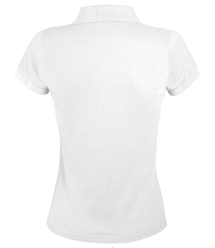 SOL'S Ladies Prime Poly/Cotton Piqué Polo Shirt in White, back view