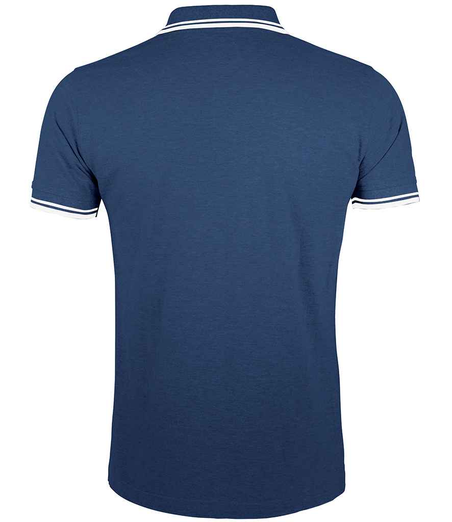 SOL'S Pasadena Tipped Cotton Piqué Polo Shirt, back view