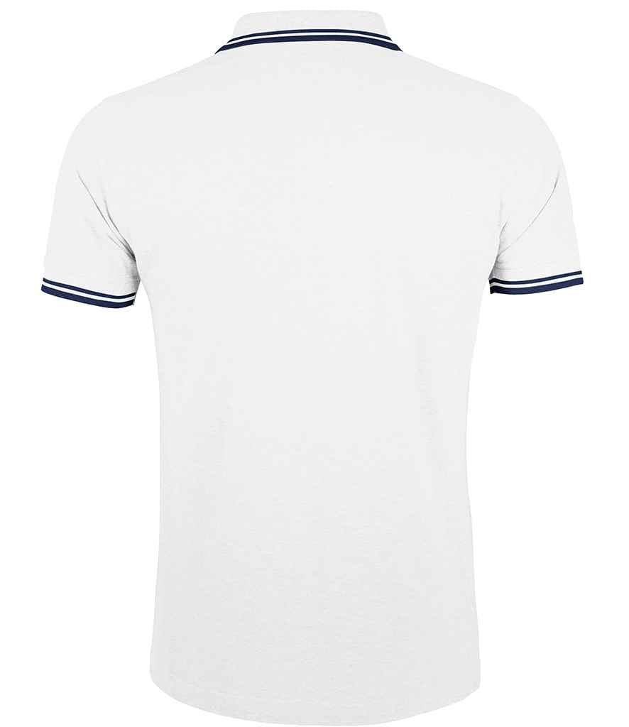 SOL'S Pasadena Tipped Cotton Piqué Polo Shirt, back view