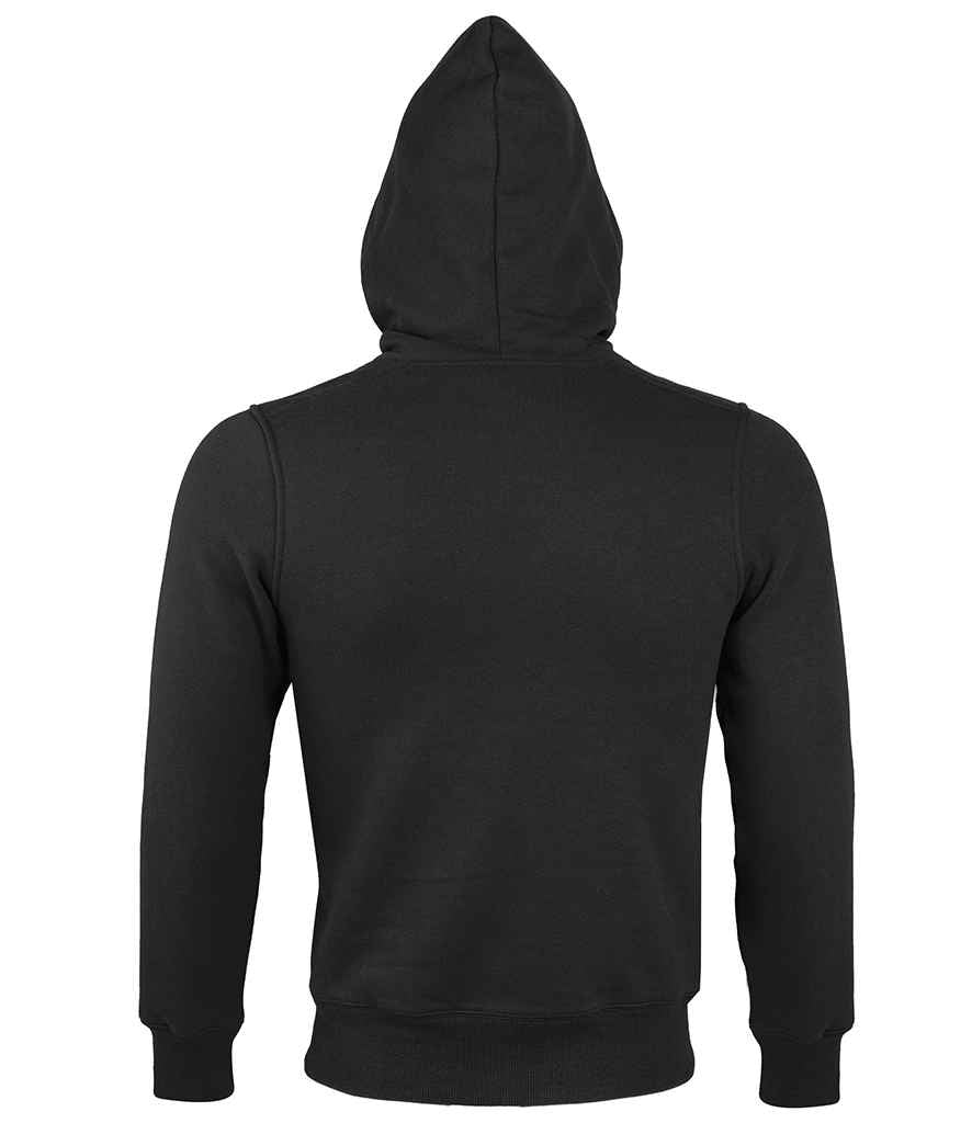 SOL'S Unisex Sherpa Hooded Jacket in Black, back view