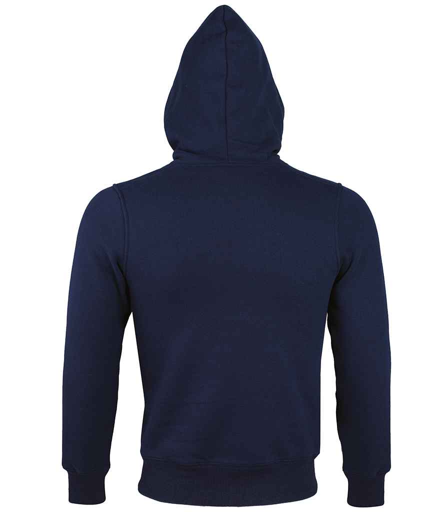 SOL'S Unisex Sherpa Hooded Jacket in French Navy, back view
