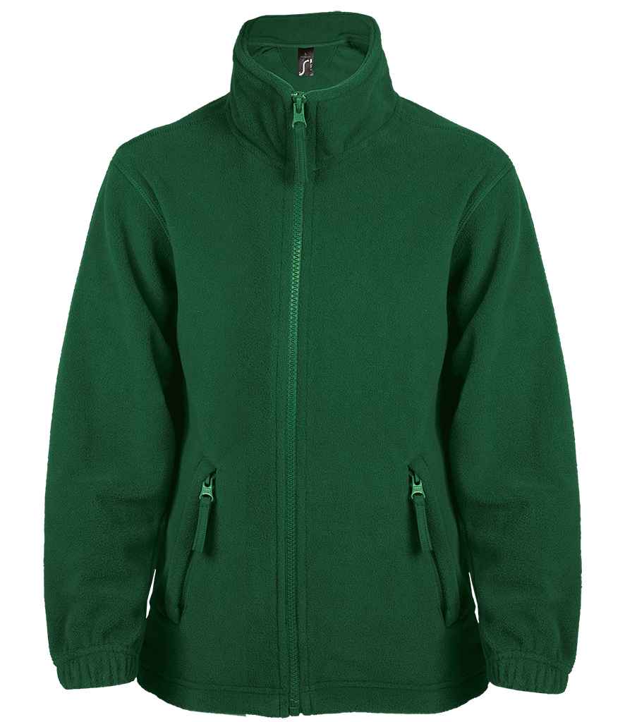 SOL'S Kids North Fleece Jacket in Green, front view