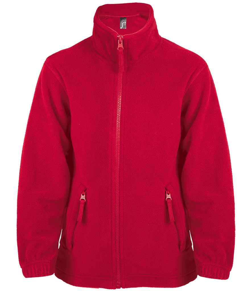 SOL'S Kids North Fleece Jacket in Red, front view