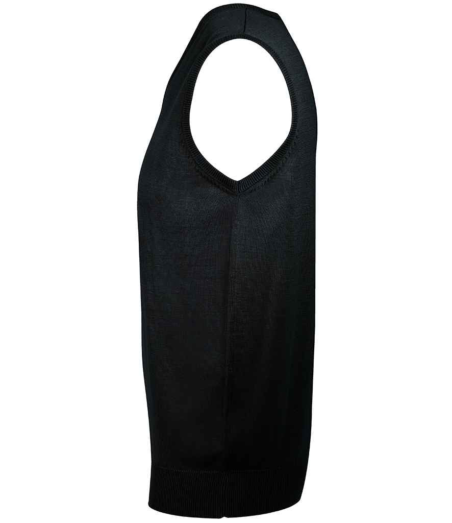SOL'S Unisex Gentlemen Sleeveless Cotton Acrylic V Neck Sweater in Black, side view