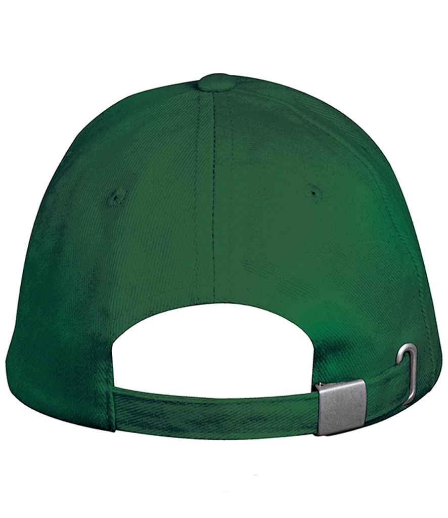 SOL'S Long Beach Cap in Bottle Green, back view