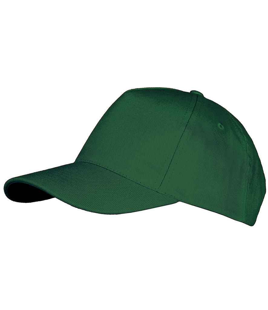 SOL'S Long Beach Cap in Bottle Green, front view