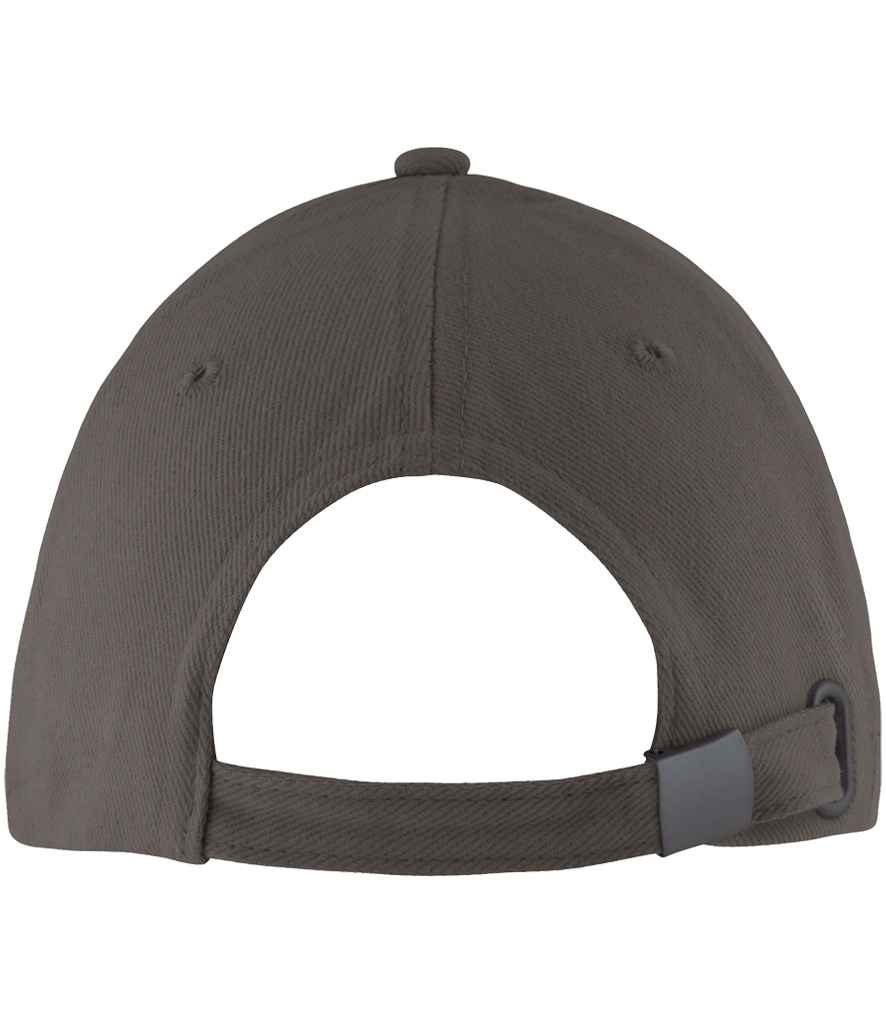 SOL'S Long Beach Cap in Carbon Grey, back view