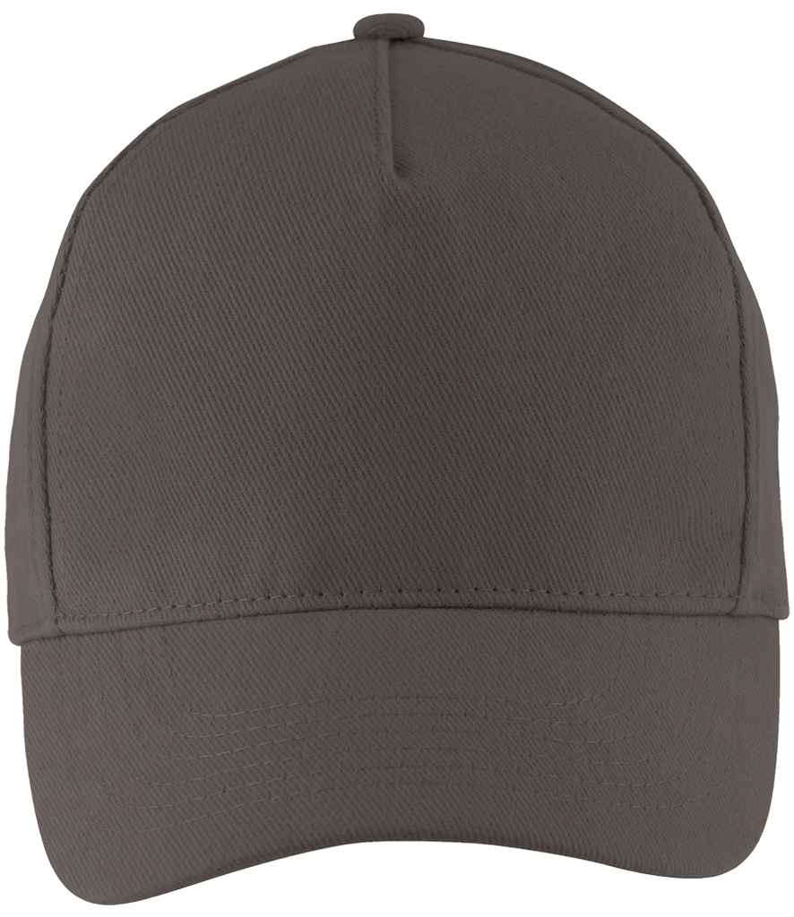 SOL'S Long Beach Cap in Carbon Grey, front view
