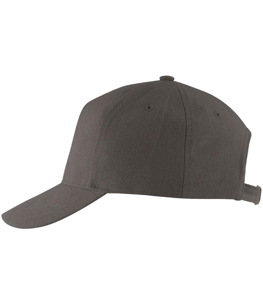 SOL'S Long Beach Cap in Carbon Grey, side view