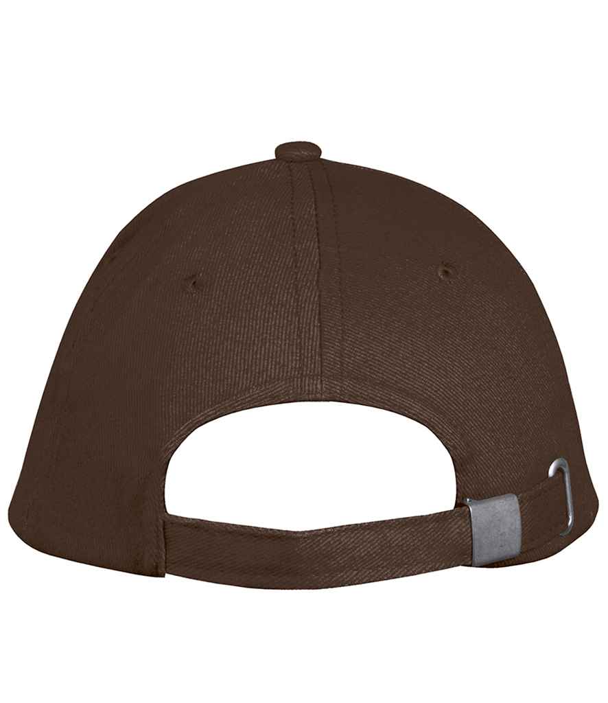 SOL'S Long Beach Cap in Chocolate/Beige, back view