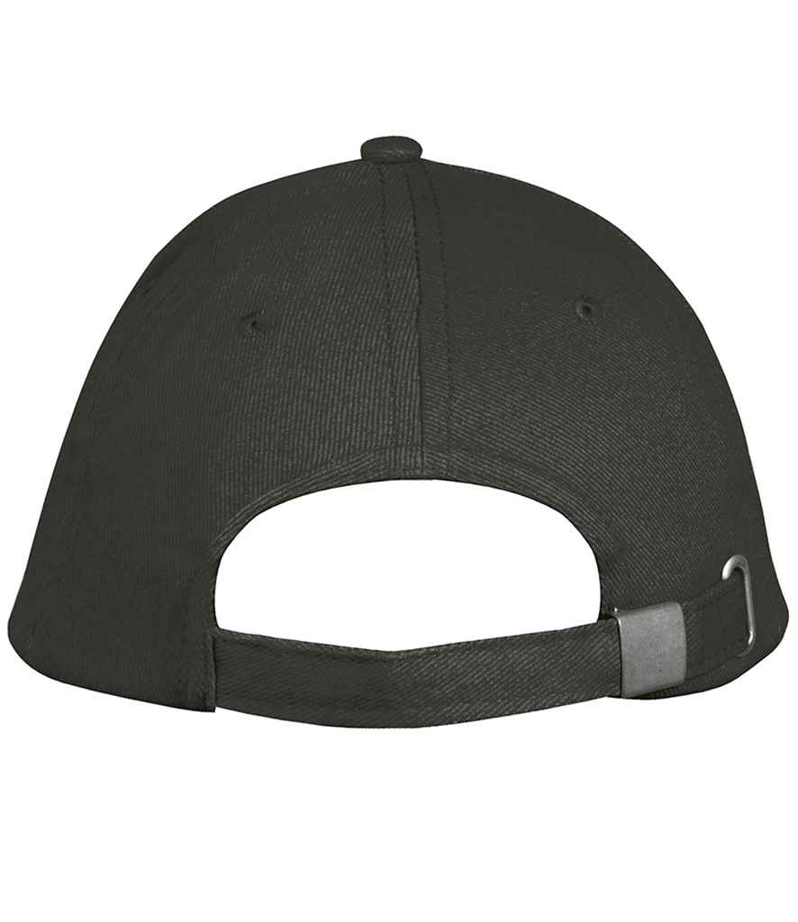 SOL'S Long Beach Cap in Dark Grey/Light Grey, back view